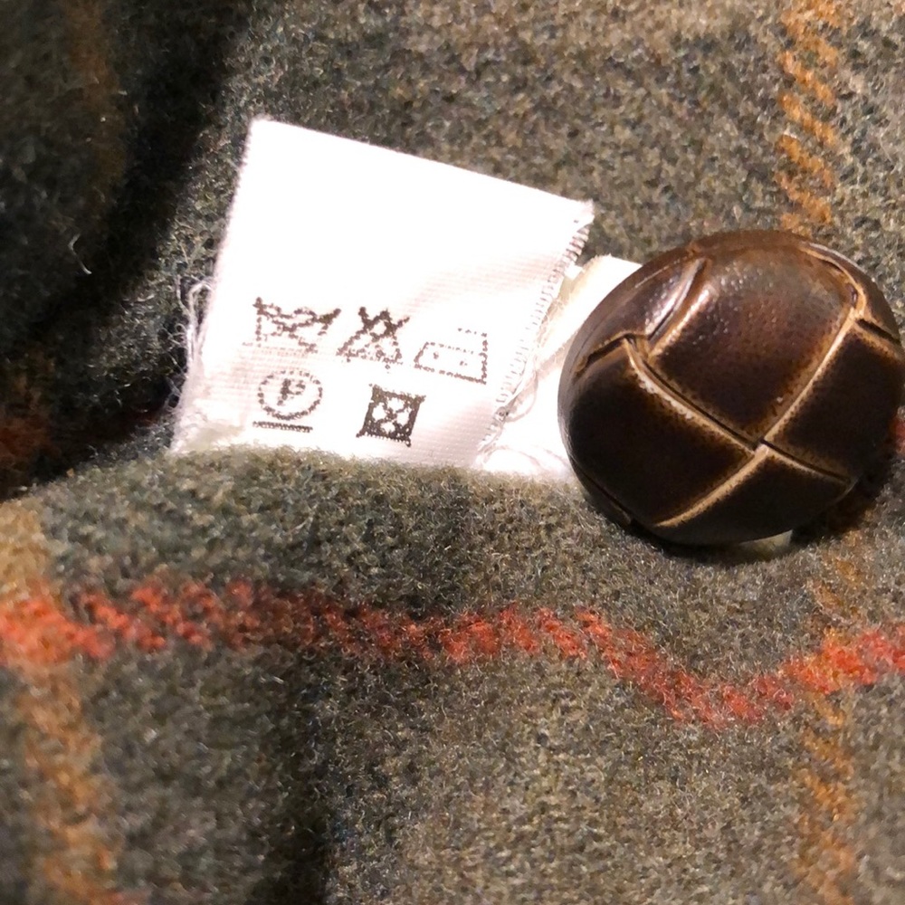 dark forest green wool blend heavy coat - Picture 9 of 9